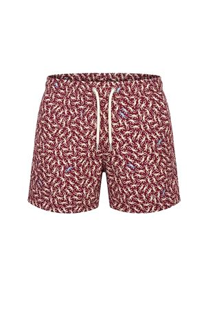 Costume da mare bordeaux con stampa Geco SAINT BARTH KIDS | JEA002204033L